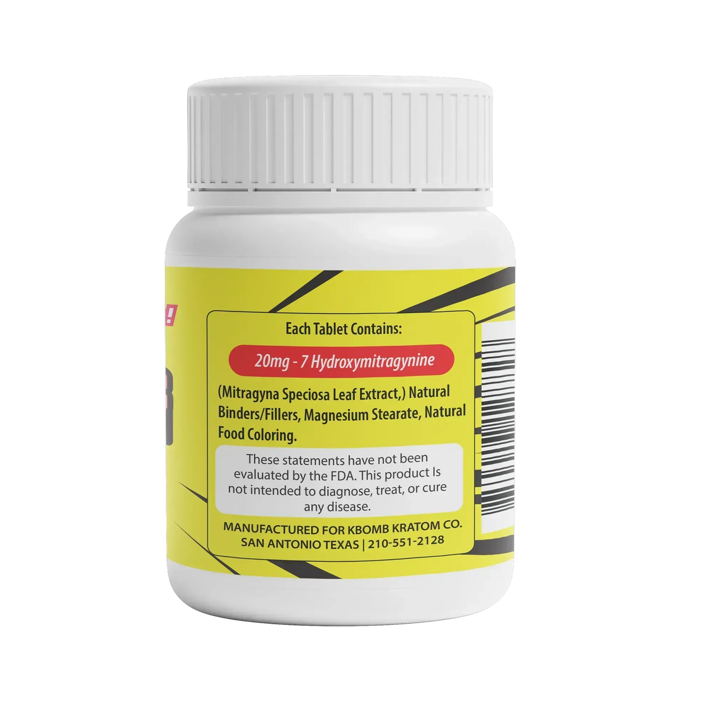 7-OH Kratom Tablets (20mg) - KBomb Kratom
