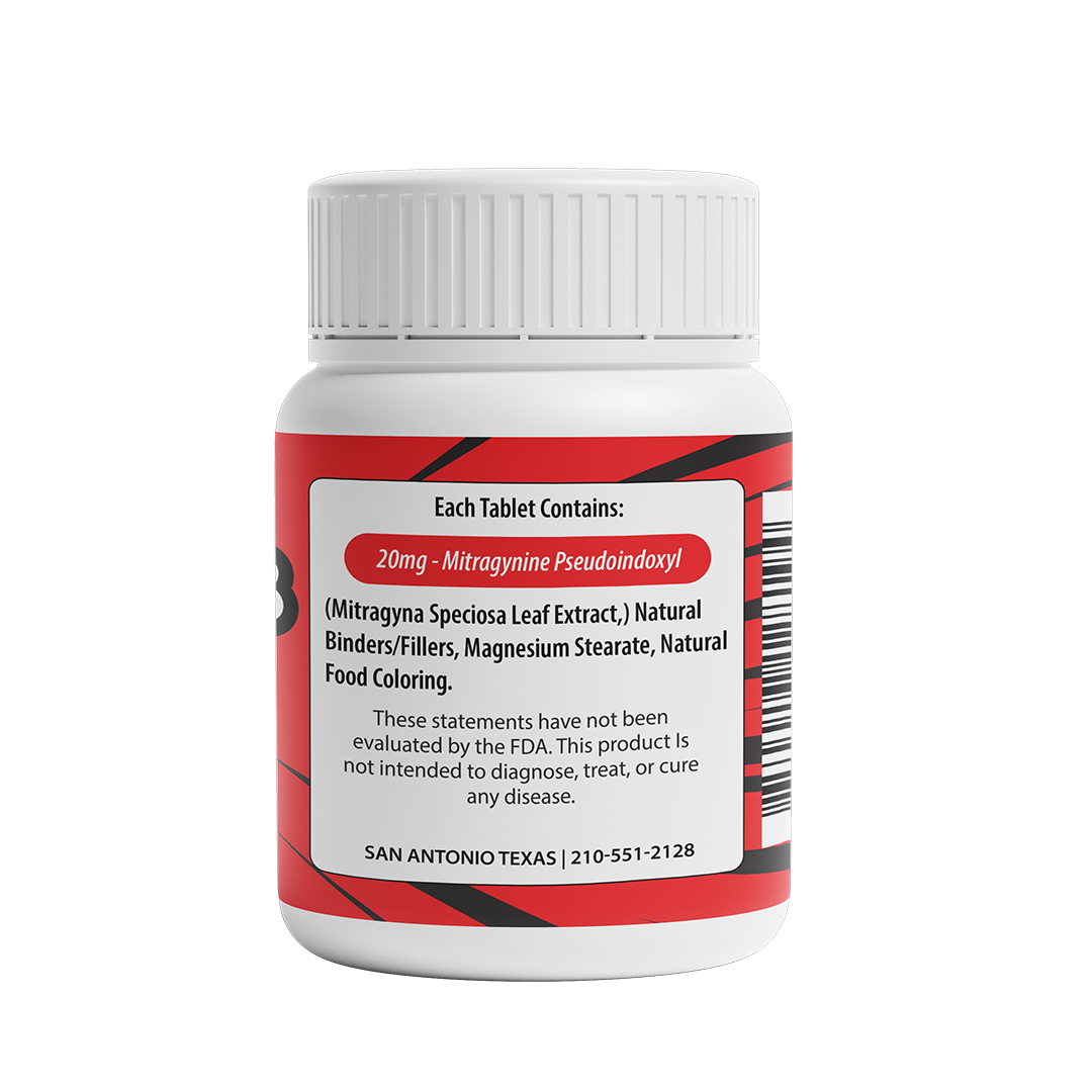 RED 7 KRATOM TABLETS (20mg)